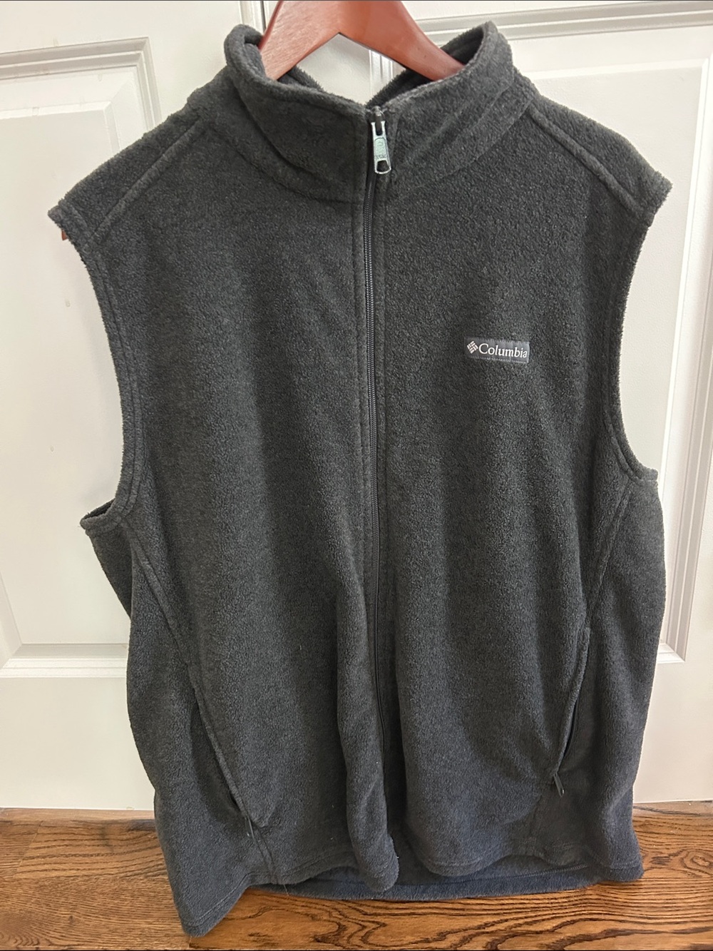 Columbia Kids Charcoal Gray Fleece Vest - Full Zip Layer